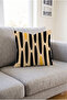 Modern Geometric Zebra Pattern with Yellow Background Energetic and Summer-Themed Digital Printed Set of 4 Throw Pillow Covers - 4