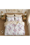 Double Duvet Cover Set with Elastic Sheets Gülperisi Cream - 2