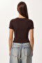 Lace Detailed Sandy Knitted Blouse Lzv0067 Brown - 4