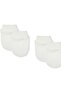 Newborn White Baby Gloves Set of 6 - 2