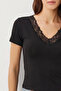 Lace Detailed Sandy Knitted Blouse Lzv0067 Black - 3