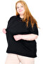 Mode XL Real Big Size Women's T-Shirt Lycra Combed Cotton 20149 Black - 2