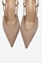 Irena Beige Suede Open Back Pointed Toe Women's Heeled Shoes - 2