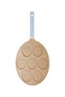 ,Smiley pancake Pan26cm,Die cast aluminum nonstick ceramic coating(2 town beige in &cyan out