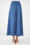 Women's Denim Elastic Waist Long Denim Skirt Hzl26W-Bd180621 - 4