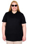 Real Plus Size Women's T-Shirt Lycra V-Neck 20150 Black - 2