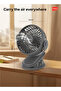 CF02DC Clip Fan 1500mAh USB 360° Flexibility Strong Airflow Low Medium High Dark Grey - 8