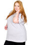 Mode XL Real Big Size Women's T-Shirt Lycra Combed Cotton 20149 Gray - 7