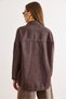 Women's Brown Beaded Star Detailed Double Pocket Shirt Jacket Ckt-19000454 - 6