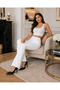 Women's Spanish Flare Jean High Waist Slimming Denim Pants - 4