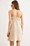 Women's Stone Strap Adjustable Bow Detailed Mini Muslin Dress Elb-19002641 - 4