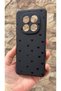 حافظة مطاطية كلاسيكية واقية من الصدمات من السيليكون بنمط قلب أسود صغير متوافقة مع Redmi Note 14 Pro 4G - 4