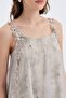 Women's Strappy Double-Piece Look Lined Design Dress - 6