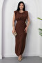 Crew Neck Buckle Dress Grs3926 - 4