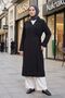 Women's Comfortable Fit Collar Detailed Side Tie Hijab Cap Jacket