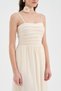 Women's Rose Accessory Detailed Rope Strap Lined Design Dress - 6