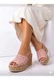 Powder Pink Knitted Padded Slippers