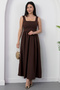 Square Neckline Back Bow Detailed Dress Dks1430 - 5