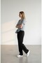 Women's Smoke Gray V-Neck Regular T-Shirt - 3