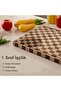 Natural Acacia Wood Cutting Board 43X33 cm – Non-Slip Base, Professional Serving & Presentation Board - 7