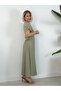 5478 Waist Draped, V-Neck, Tencel Fabric Dress - 8