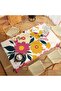 Modern retro floral pattern digital print stain-resistant rectangular tablecloth