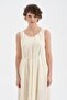 Women's Belt Detailed Sleeveless Lined Design Dress - 5