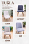 Kitchen Chair Cover Large Oval Lycra Fabric, Brick Pattern Washable Stretch Elastic Chair Cover (1 Piece) - 6