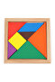 5sets/lot Wooden Tangram 7 Piece Jigsaw Puzzle Colorful Square IQ Game Brain Teaser - 3