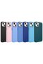 iPhone 13 Compatible Silicone Brsa Luna Case with Metal Frame and Button Design - Lavender Gray - 2