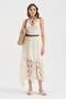 Women's Premium Quality Design Undershirt with Tulle Detail on Collar and Sleeves - 4