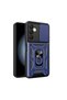 Galaxy A25 Case with Magnetic Stand and Camera Protection Brsa Sliding Vega Cover - Black - 2