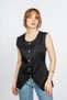 Women's Summer Black Luvira Glittery Vest Stylish Daily Comfortable 9143 - 4