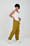 Unisex Cotton Y2K Pleated Elastic Adjustable Waist Baggy Pants - 3