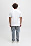 Plus Size Chest Printed Crew Neck T-Shirt - Logo - 3