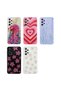 Galaxy A13 4g Case with Silver Pattern and Camera Protection Glossy Brsa Popy Cover - Flower - 3