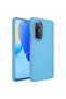 Huawei Nova 9 Se Case with Metal Frame and Button Design Silicone Brsa Luna Cover - Sierra Blue