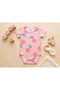 100% Cotton Short Sleeve Snap Fastener Baby Bodysuit 3-Piece Set - 2