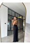 Chest and Back Decollete Tulle Jumpsuit Black - 4