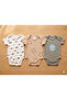 100% Cotton Short Sleeve Snap Fastener Baby Bodysuit 3-Piece Set