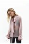 Deep V Neck Tie Blouse - ADOBE ROSE - 4