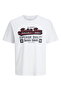 Plus Size Chest Printed Crew Neck T-Shirt - Logo - 5