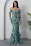 Crew Neck Sequin Detailed Tulle Dress 6087