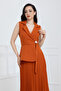 Pleated Detailed Midi Dress - Terracotta - 2