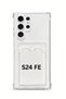 Samsung Galaxy (S24 Fe) Compatible Case Transparent Soft Clear Card Holder Case