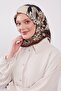 Dreamy Floral Pattern Sparkling Crystal Scarf - 4