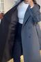 Anthracite Belted Premium Coat - 8