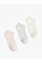 Set of 3 Polka Dot Patterned Basic Booties Socks - 2