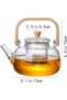 2.6 Quart Vintage Enamel Tea Kettle, Floral Steel Teapot with Cool Touch Handle - 3