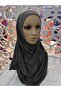 Practical Scarf with Bonnet, Non-Slip, Ready-To-Wear Shawl, Turban, Hijab, Dark Mink